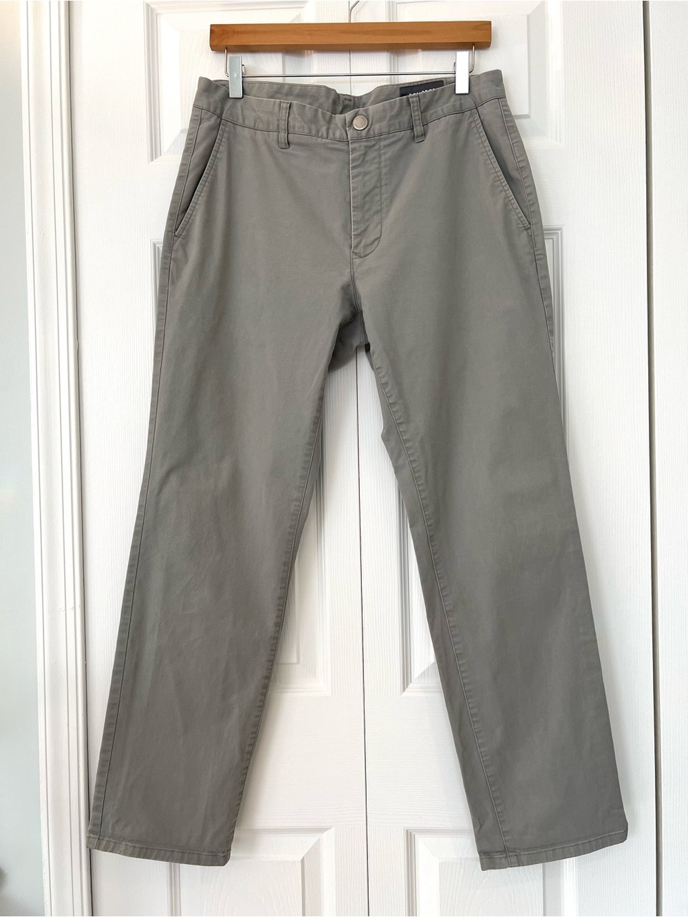 Bonobos Original Chino Pants Slim Flat Front Light Gray, 32/30 (Actual 34/29)